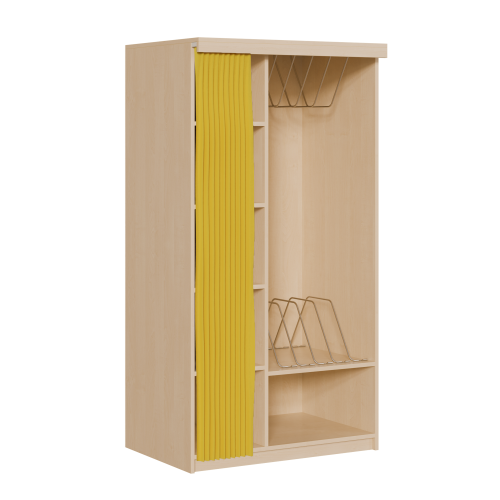 Liegepolsterregal mit Vorhang für 130-150 cm lange Polster, mit Fächern B/H/T: 100x190x72 cm, für bis zu 6 Matratzen, Bettwäschefächer, in Korpusbauweise
