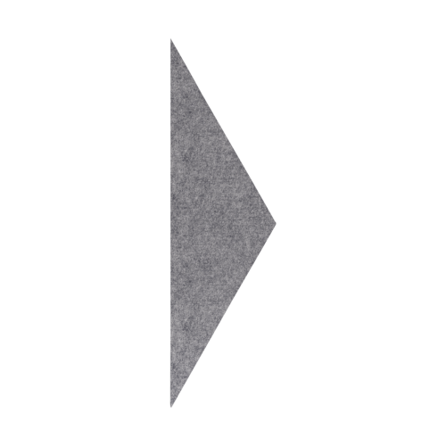 Akustikelement AKUSTIX Shape #11 B/H/T: 10,1x35x1,8 cm, PET Gestaltungspaneel in Dreieck-Form, Grau