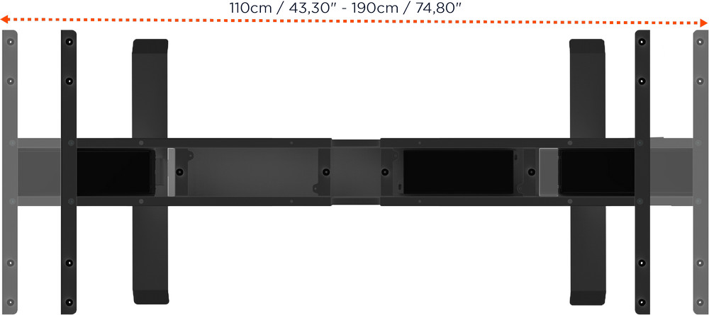 celexon elektrisch höhenverstellbarer Schreibtisch Professional eAdjust-58123 - schwarz, inkl. HPL Tischplatte 125 x 75 cm