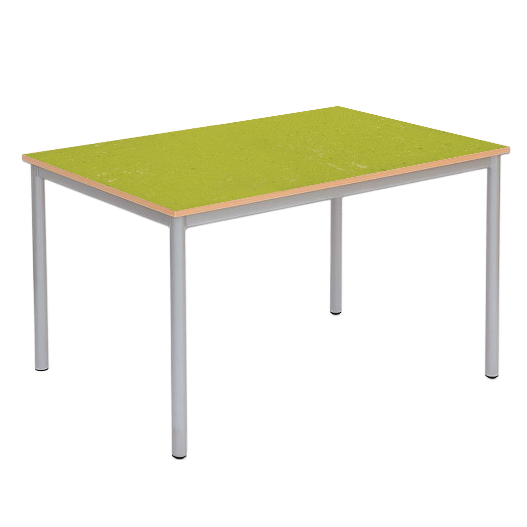 Speiseraumtisch rechteckig B/H/T: 120x46x80 cm, mit Linoleum, Stahlgestell Rundrohr 40 mm, Tischplatte mit ABS-Sicherheitskanten