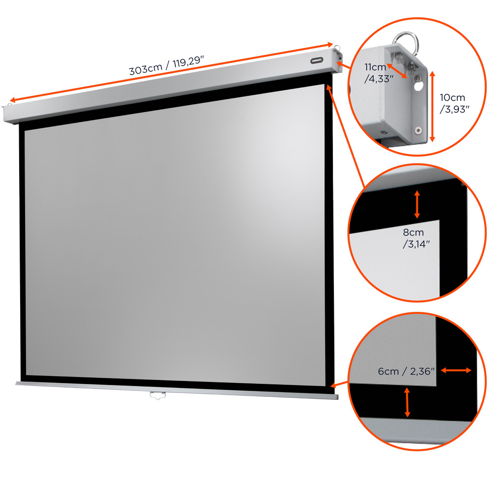 celexon Leinwand Rollo Professional Plus 280 x 210 cm