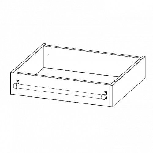 Leiterzarge zur Aufnahme einer Leiter - Serie evo180 Gesamthöhe 15 cm, für 70,3 cm breite und 60 cm tiefe Schrankwände