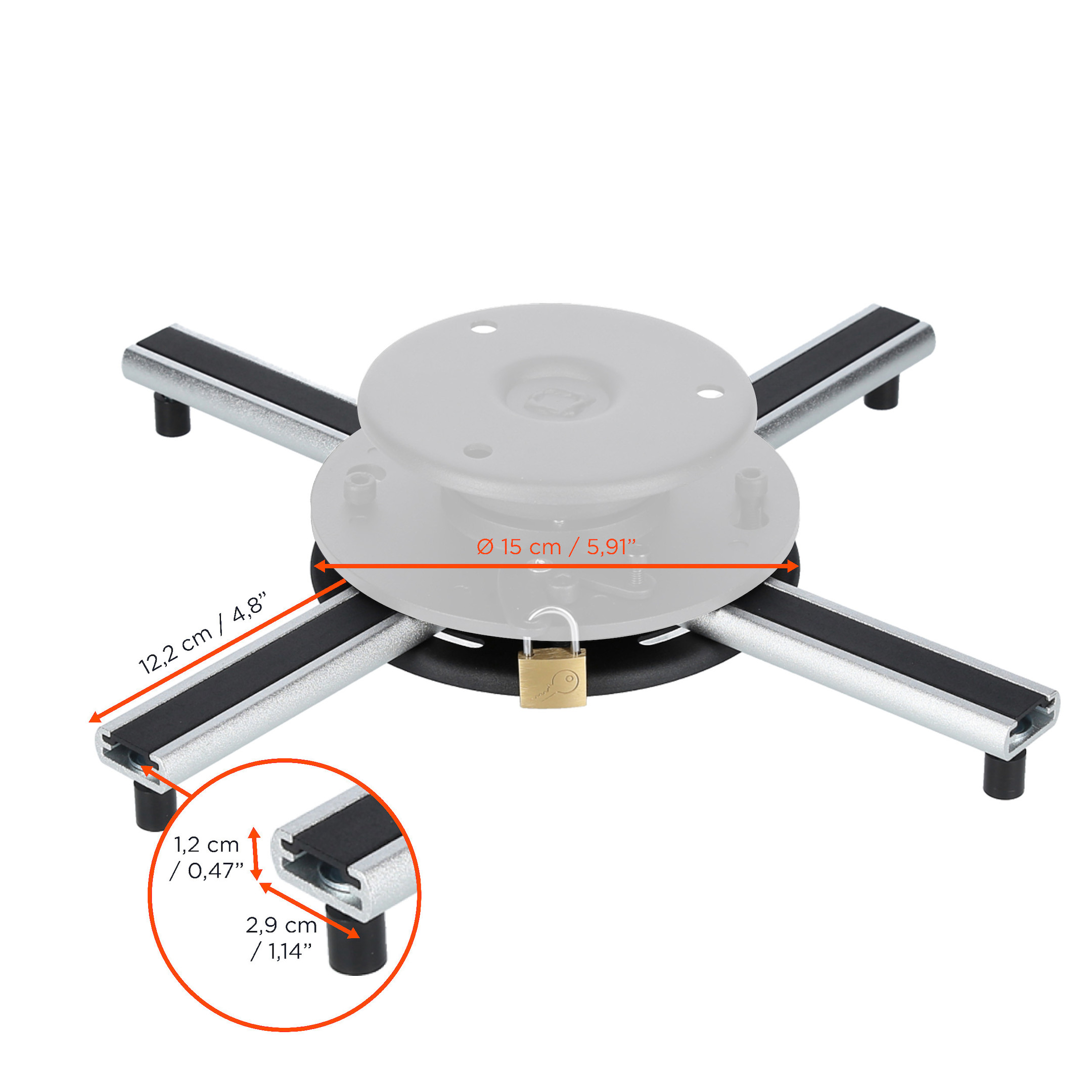 celexon Deckenhalterung universal PS Ultraflat