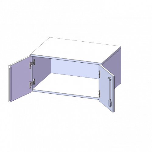 Aufsatzschrank für ErgoTray Serie, 1 Ordnerhöhe - Serie evo180 zwei Türen, B/H/T: 104,5x36x40 cm