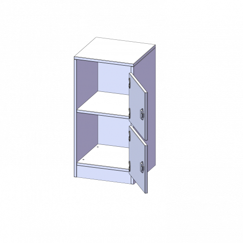 Schließfachschrank, 2 Ordnerhöhen - Serie evo180 B/H/T: 40,5x82x40 cm, 2 Schließfächer, mit Briefschlitz, Türen öffnen nach rechts, mit Sockel (81 mm)