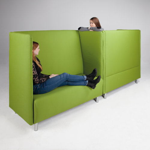 Akustiksofa 2-3 Sitzer, Bezug schwer entflammbar, 2er Set Je Sofa B/H/T: 146x132x77 cm, Kern schwer entflammbar