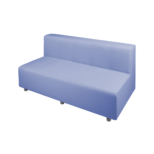 Relax! - Dreiersitzbank mit Lehne B/H/T: 138x70x72 cm, Sitzhöhe: 39 cm, Stoffbezug & Polster schwer entflammbar