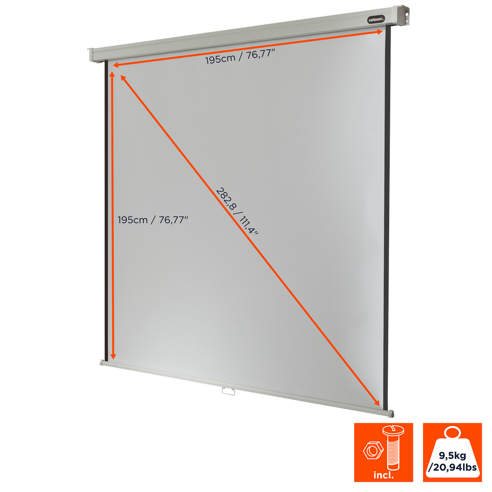 celexon Leinwand Rollo Professional 200 x 200 cm