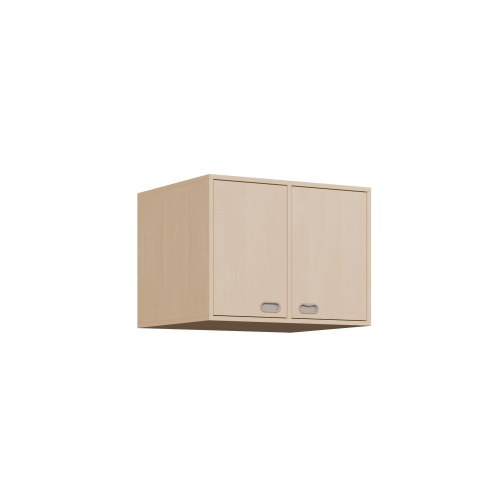 Aufsatzschrank für Liegepolster-Möbel B/H/T: 80x60x72 cm, Schrank 2-türig, für 4er Liegepolster-Bettzeug-Regal (mit Vorhangeinrichtung)