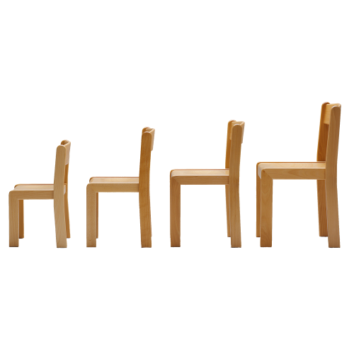 Stuhl TIM auf Kunststoffgleitern mit Sitzmulde, Sitzhöhe 21 cm