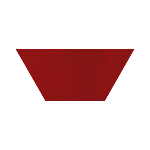 Akustikelement AKUSTIX Shape #12 B/H/T: 40x17,5x1,8 cm, PET Gestaltungspaneel in Trapez-Form, Rot