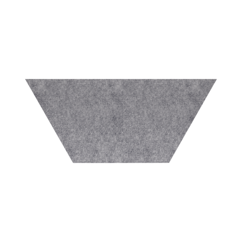 Akustikelement AKUSTIX Shape #12 B/H/T: 40x17,5x1,8 cm, PET Gestaltungspaneel in Trapez-Form, Blau