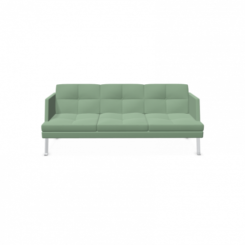 3er Sofa Ona mit Metallgestell und niedriger Lehne B/H/T: 207x84x84 cm, Stoffgruppe C2 (Standard), Gestellfarbe Schwarz