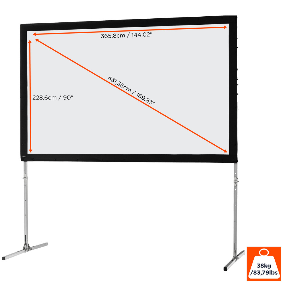 celexon Faltrahmen Leinwand Mobil Expert 366 x 229 cm, Frontprojektion