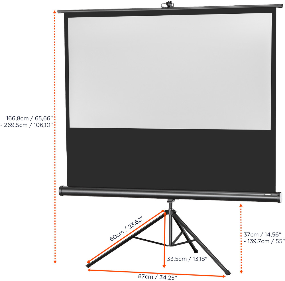 celexon Stativleinwand Economy 133 x 75 cm