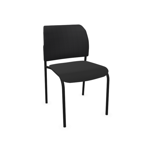 Stuhl ANABELLE mit Netzrücken B/H/T: 47x82x57 cm, Kunststoffsitz, ohne Armlehne, Gestellfarbe Chrom, Kunststoff schwarz