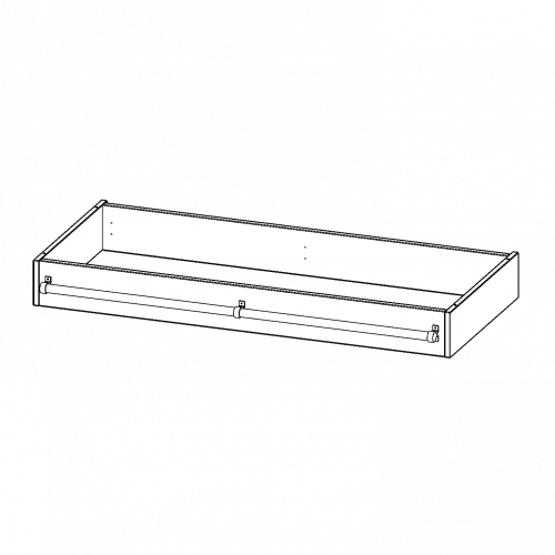 Leiterzarge zur Aufnahme einer Leiter - Serie evo180 Gesamthöhe 15 cm, für 140,6 cm breite und 60 cm tiefe Schrankwände