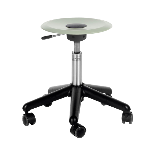 Genito UFO Hocker mit Gaslift, fahrbar, Sitzteller Polycarbonat (PC) Lieferbare Sitzhöhen: 33-41 cm  - nicht mehr lieferbar -