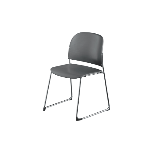 Stuhl STUDIO Gestell Chrom, mit Armlehnen, Blau