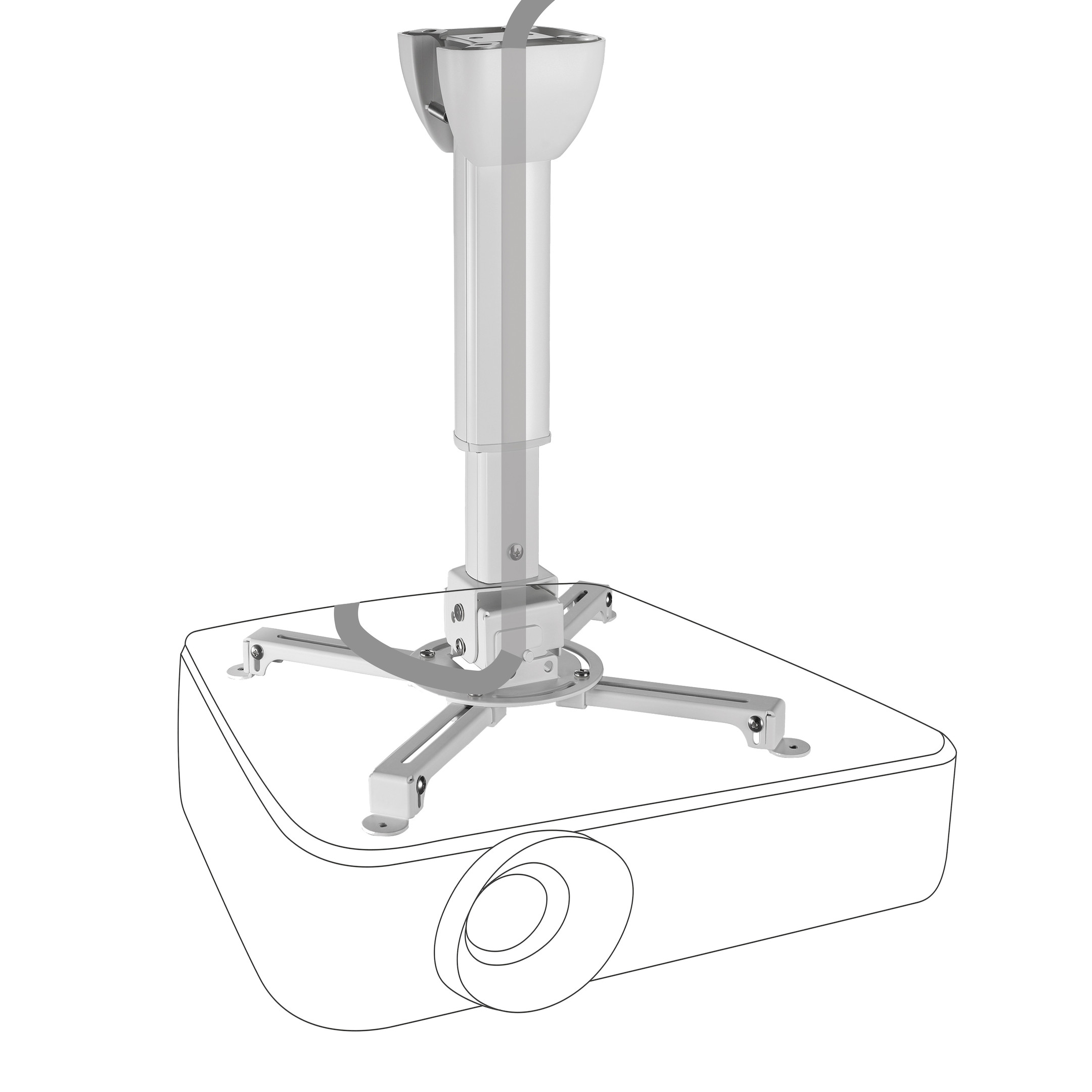 celexon Deckenhalterung universal MultiCel 4060 Pro - weiß