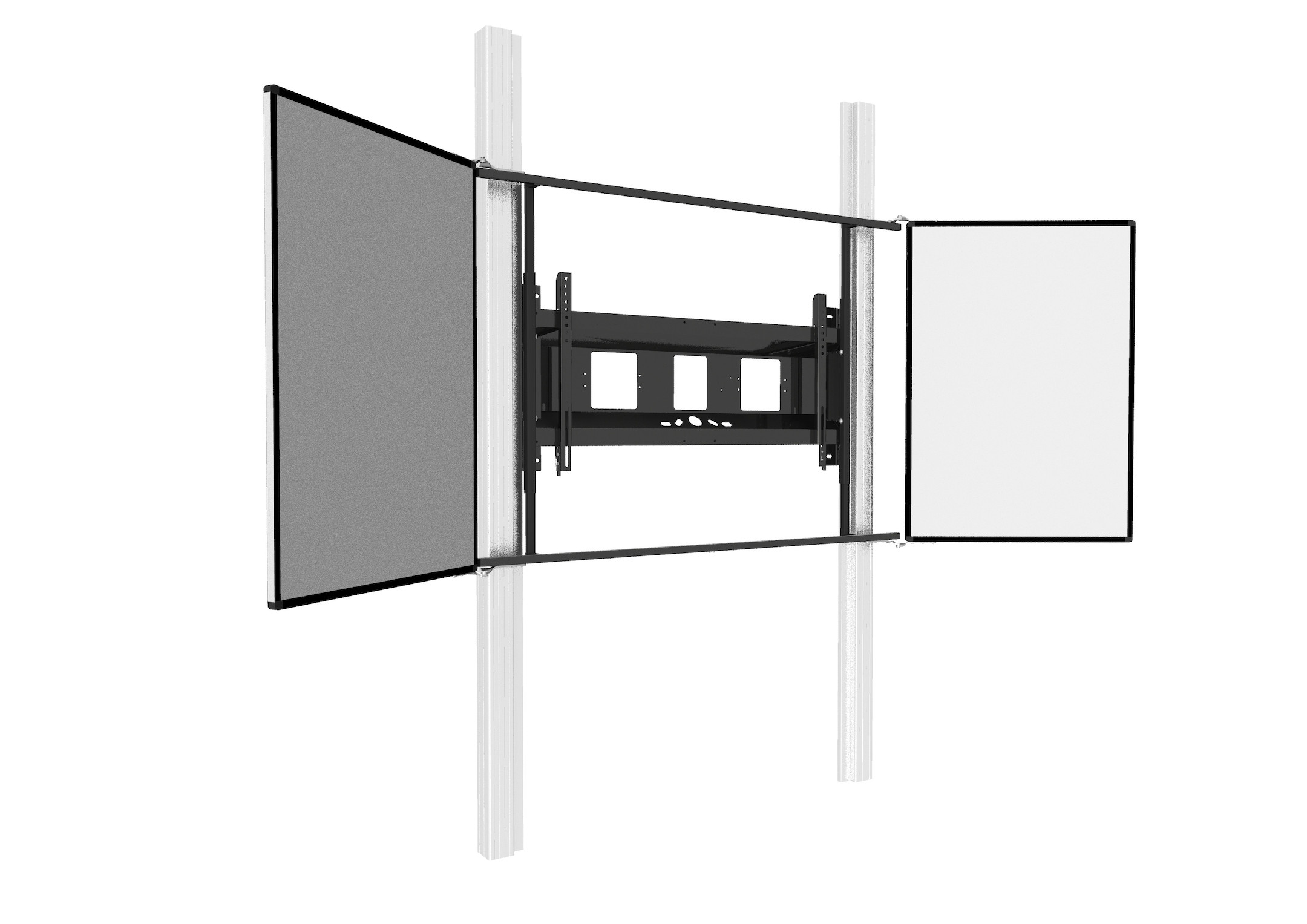 celexon Expert manuelles 2-Säulen-Pylonensystem Adjust-6586W für Displays mit Flügeln