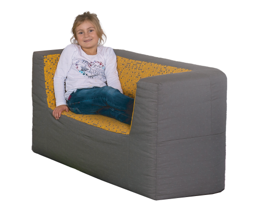 Kindersofa B/H/T: 120x60x60 cm, Sitzhöhe 30 cm, Bezug: Stoff schwer entflammbar
