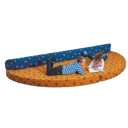 Klappsofa Viertelkreis inklusive 2 Rollen B/H/T: 160x15/30x160 cm, Kunstleder