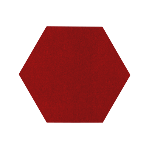 Akustikelement AKUSTIX Shape #14 B/H/T: 40x35x1,8 cm, PET Gestaltungspaneel in Hexagon-Form, Rot