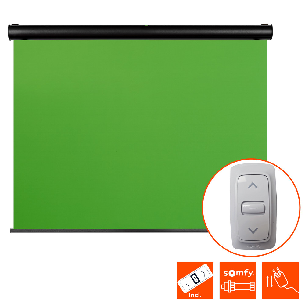 celexon Motor Chroma Key Green Screen 400 x 300 cm