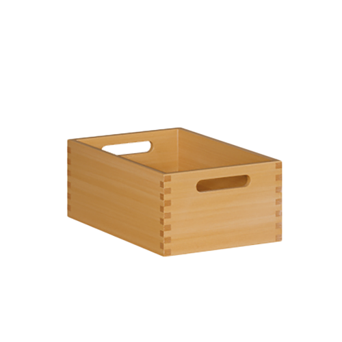 Materialkasten Holzkasten HK 11, B/H/T 23,5 x 14 x 36 cm, aus Massivholz BUCHE