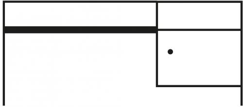 Lehrertisch aus Melamin mit 3 Schüben außen B/H: 130x65 cm, mit Schloß, mit Ablage