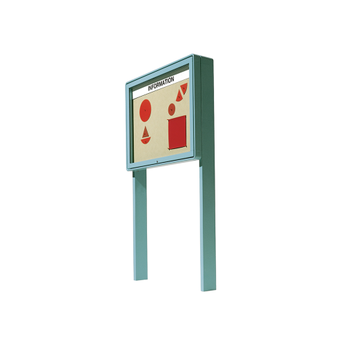 Aluvitrine Modell W8, Stahlemaille in Weiß B/H/T: 107x107x13 cm, Einsatzbereich Innen