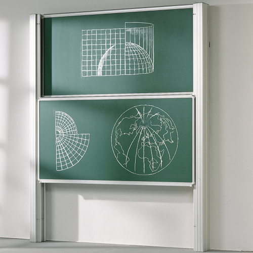 Zwei flächige Pylonentafel aus Stahl, Serie PY2 ST, grün B/H: 200x120 cm