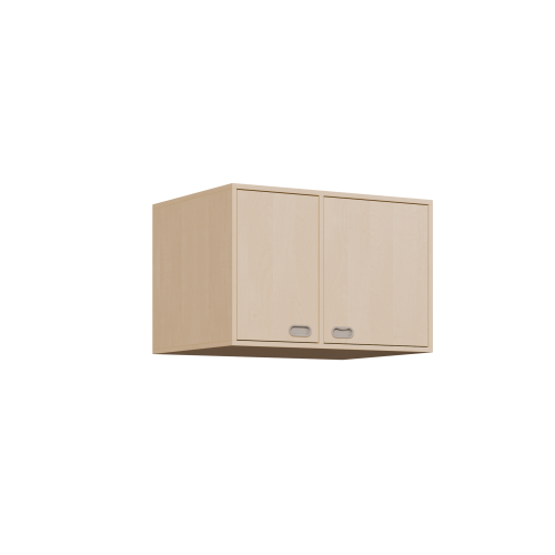 Aufsatzschrank für Liegepolster-Möbel B/H/T: 90x60x72 cm, Schrank 2-türig, für 5er Liegepolster-Bettzeug-Regal (mit Vorhangeinrichtung)