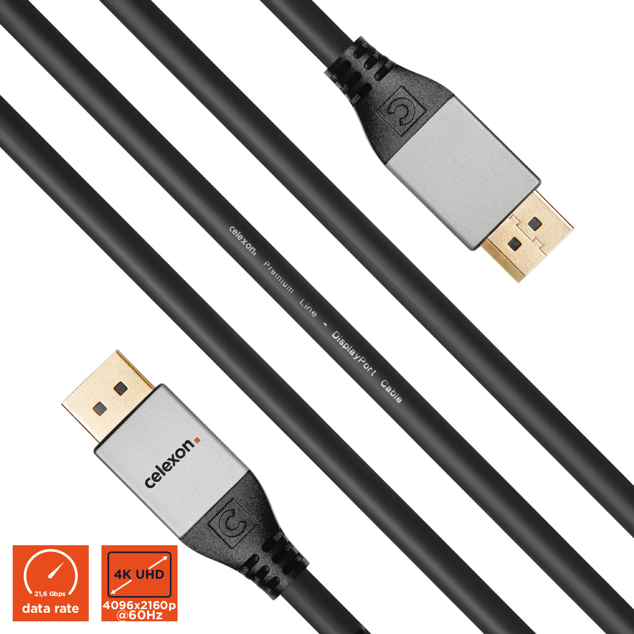 celexon DisplayPort Kabel 4K 5,0m - Professional Line