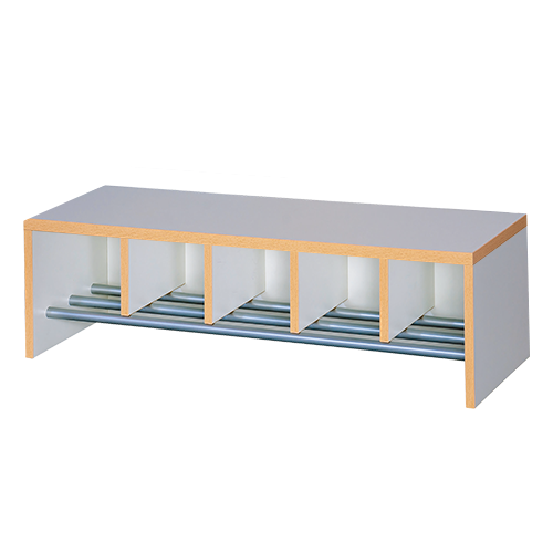 Garderobenbank mit integriertem Schuhrost 5 Plätze, B/H/T: 100x26x32 cm