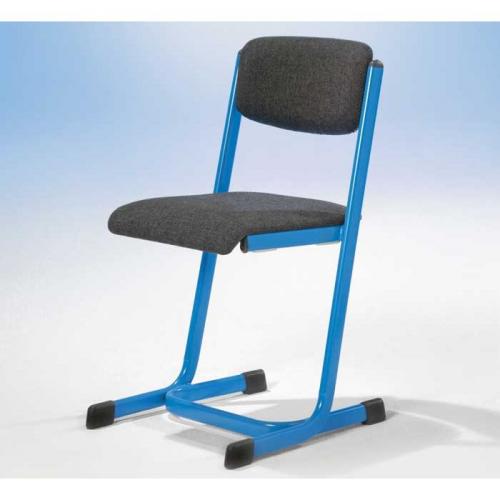 Lehrerstuhl mit Sitz- und Rückenpolster mit Gestell in verstärkter H-Form