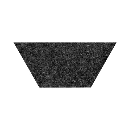 Akustikelement AKUSTIX Shape #12 B/H/T: 40x17,5x1,8 cm, PET Gestaltungspaneel in Trapez-Form, Anthrazit