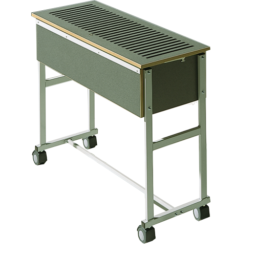 Klassenbuchwagen zur Unterbringung von Klassenbüchern DIN A4, Serie KLW, fahrbar B/H/T: 76x92x45 cm, 4 Rollen, Deckel mit Einwurfschlitzen, abschließbar, für 16 Bücher