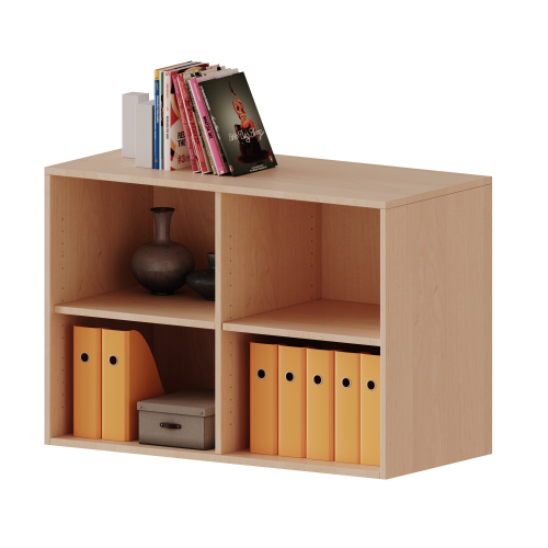 Aufsatzregal für ErgoTray Serie, 2 Ordnerhöhe - Serie evo180 mit Mittelwand, B/H/T: 104,5x72x50 cm