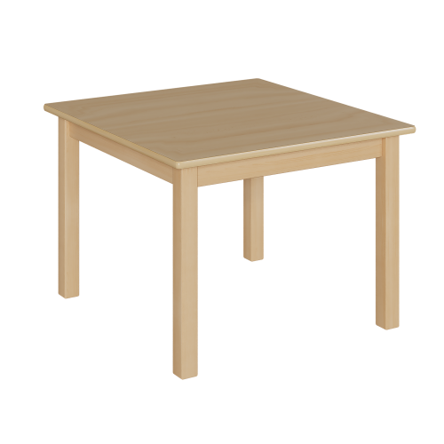 Quadrattisch mit Massivholzgestell und Schichtstoffplatte B/T: 80x80 cm, in 7 Tischhöhen lieferbar