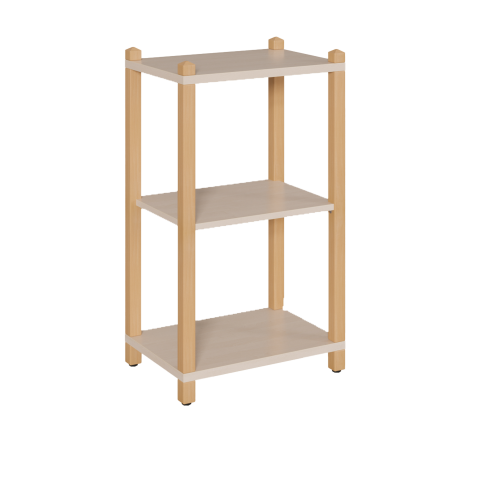 Stollen-Lagerregal mit 3 Böden B/H/T: 56x94x60 cm, Regal mit 2 festen und 1 verstellbaren Boden