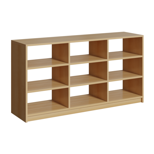 Korpus-Raumteilerregal, dreiteilig B/H/T: 152x80x40 cm, mit 2 Mittelwänden und 2 Einlegeböden je Segment; beidseitig offenes Regal - ohne Rückwand