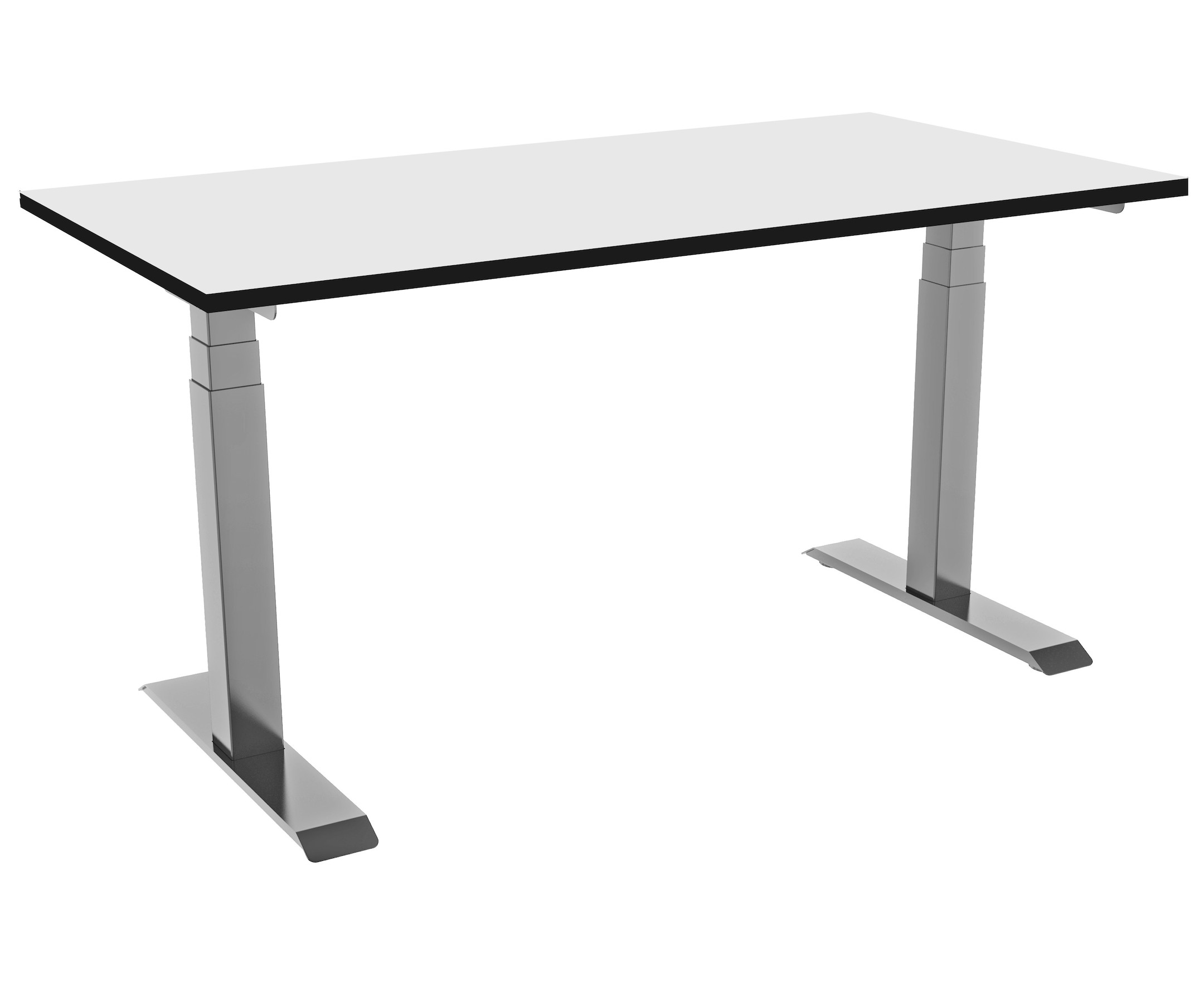 celexon elektrisch höhenverstellbarer Schreibtisch Professional eAdjust-58123 - grau, inkl. HPL Tischplatte 150 x 75 cm