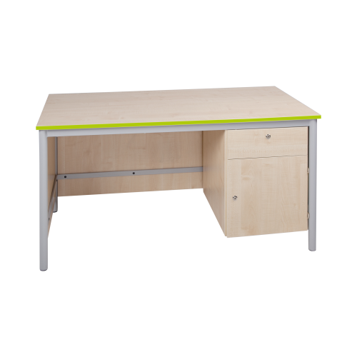 Lehrertisch mit Unterschrank und Schublade abschließbar B/H/T: 160x76x80 cm, links