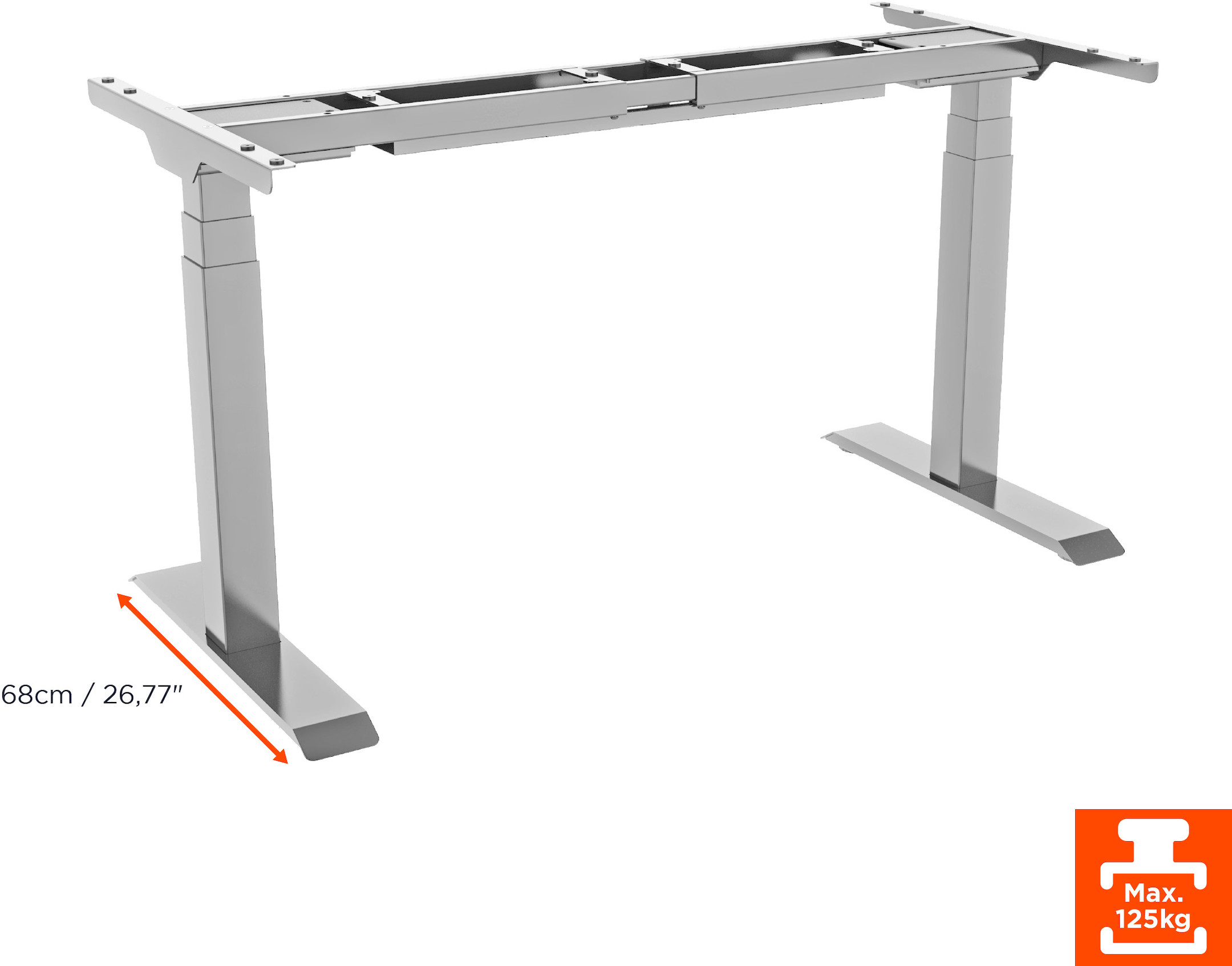 celexon elektrisch höhenverstellbarer Schreibtisch Professional eAdjust-58123 - weiß, inkl. HPL Tischplatte 150 x 75 cm