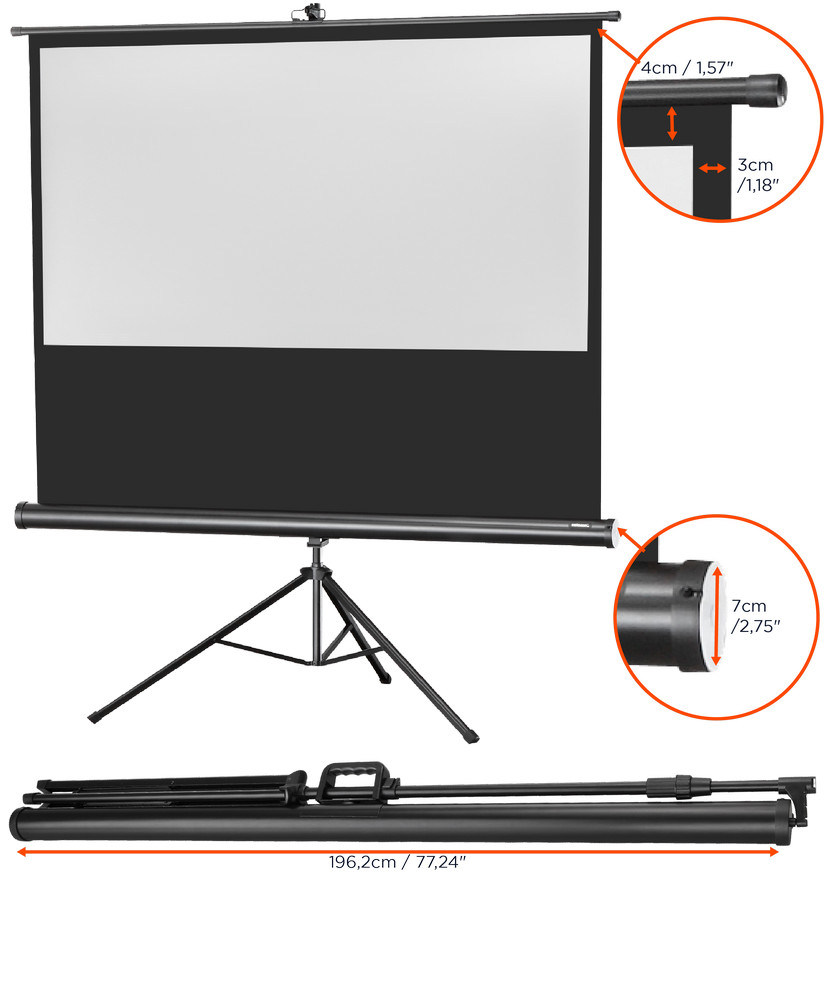 celexon Stativleinwand Economy 184 x 104 cm