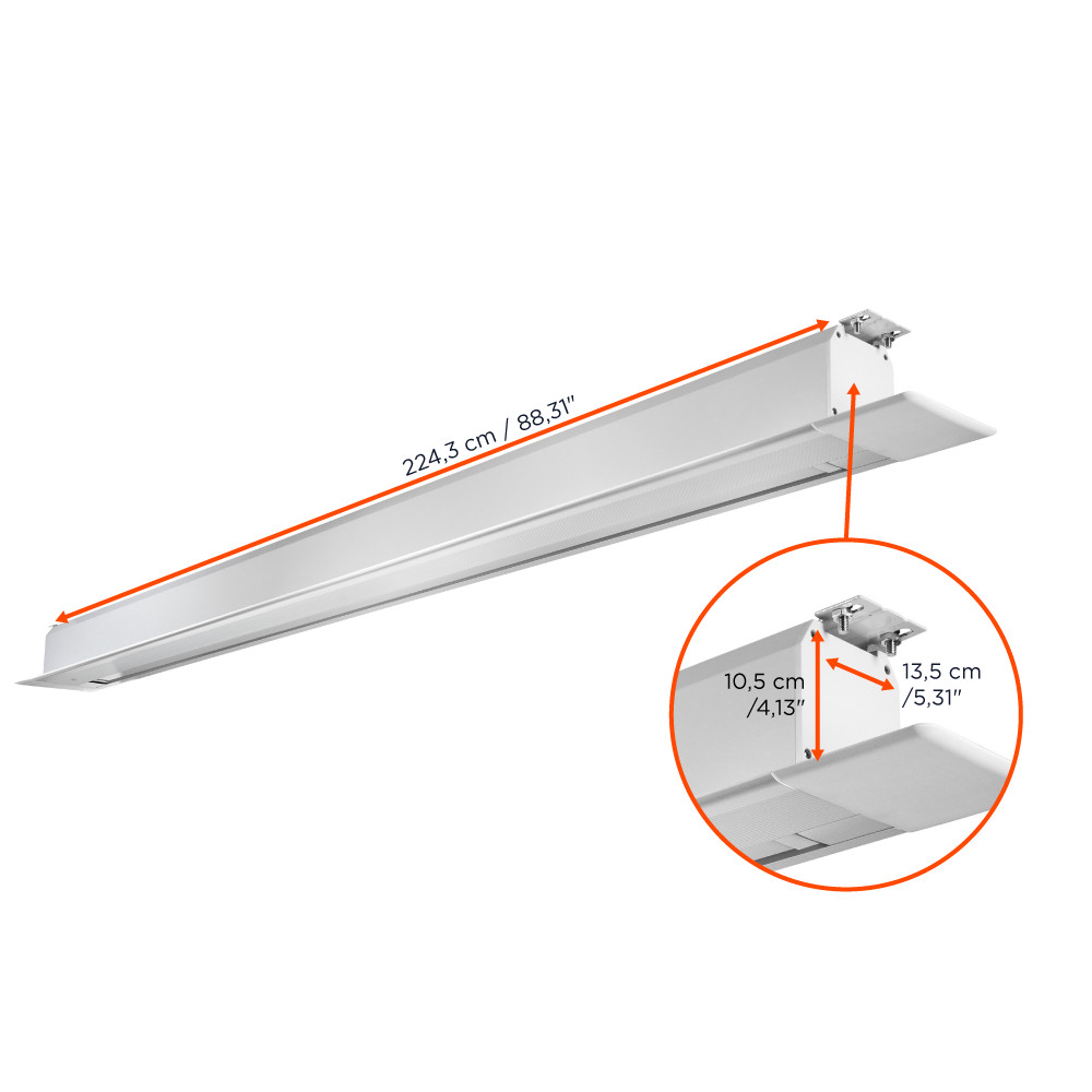 celexon Deckeneinbauleinwand Motor Professional Plus 180 x 135 cm