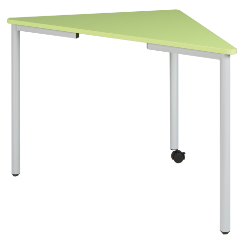 Pythagoras Dreiecktisch Vollkern "Powersurf", mit Aufnahme für eine Ergo Tray Box B/H/T: 120x64x85 cm, mobiler Dreiecktisch mit Schienen für Kunststoffbox, Tischhöhen DIN04 - 64 cm