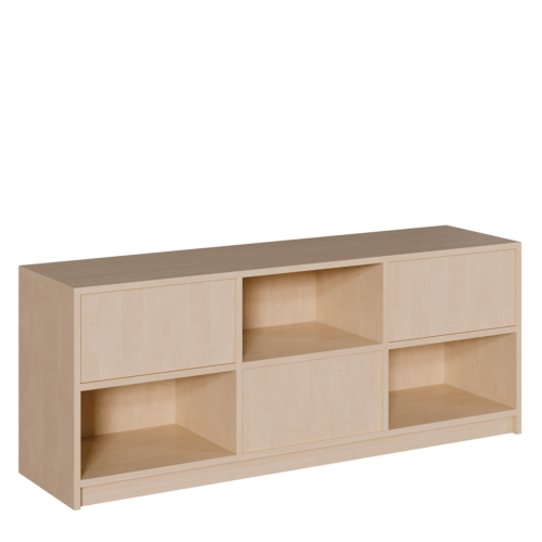 Korpus-Raumteilerregal, wechselseitig offen B/H/T: 152x60x40 cm, mit 2 Mittelwänden, 9 Fächer